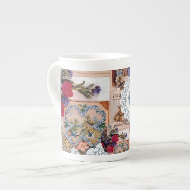 Victorian Bone China Mugg Benporslin Mugg (Framsida vänster)