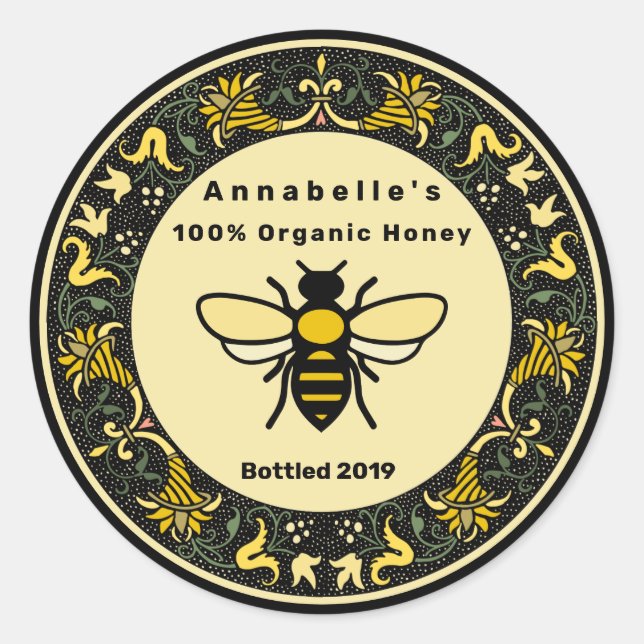 Victorian Border Honey Etikett 2 (Framsida)