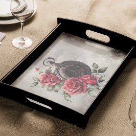 Victorian Boudoir | Gamla Pocket Watch och Röd ros