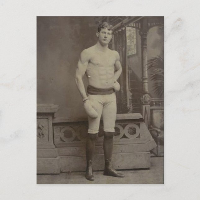 Victorian Boxing Boy Vykort (Framsida)