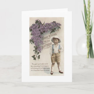 Victorian Boy Birthday Card Kort