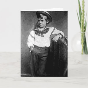 Victorian Boy Helgkort