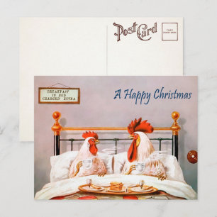 Victorian Breakfast i Bed-julvykort Vykort