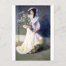 Victorian bride bröllop mode vykort