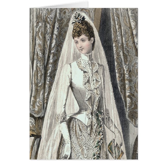 Victorian Bride Card Hälsningskort (Framsidan)