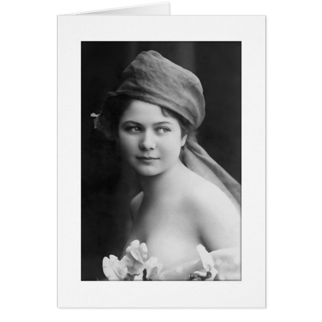 Victorian Bride i svartvitt Hälsningskort (Framsidan)