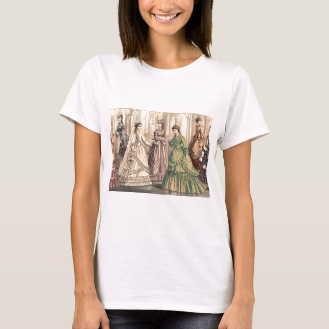 Victorian Bride och Attendants T-shirt (Framsida)