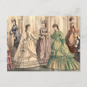 Victorian Bride och Attendants Vykort