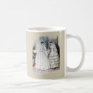 Victorian Bröllop Dress Two Women Kaffemugg