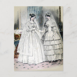 Victorian Bröllop Dress Vykort