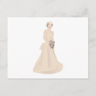 Victorian Bröllop Dress Vykort
