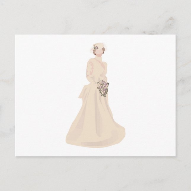 Victorian Bröllop Dress Vykort (Framsida)