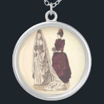 Victorian bröllop gown silverpläterat halsband<br><div class="desc">För alla som tänker på ett bröllop i Victorias är detta en vacker bild från 1886 Godeys Dam Bok,  som visade stora bilder av damer i mode. Den här gammaldags bilden visar hur varje viktoriansk kvinna ville äga bröllop klänningen och brudgummens klänning. Perfekt för kommande gammaldags bröllop!</div>
