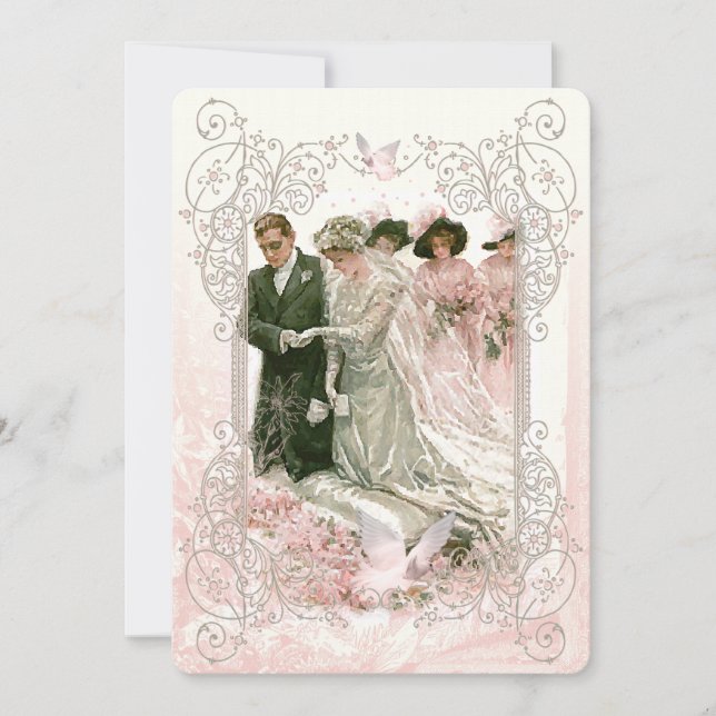 Victorian Bröllop - Inbjudningskort (Framsida)