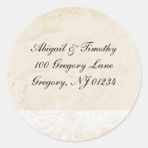 Victorian Bröllop Sticker Runt Klistermärke