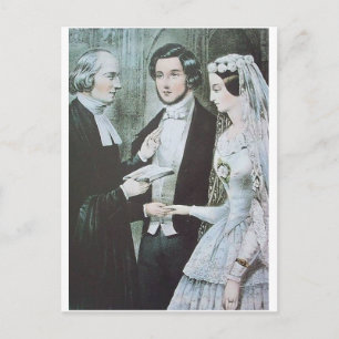 Victorian Bröllop vycard Vykort
