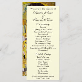 Victorian Bröllopsprogram, The Kiss, Gustav Klimt Program