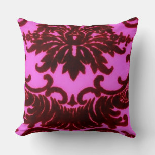 Victorian Brown och Rosa Madison Damask Kudde