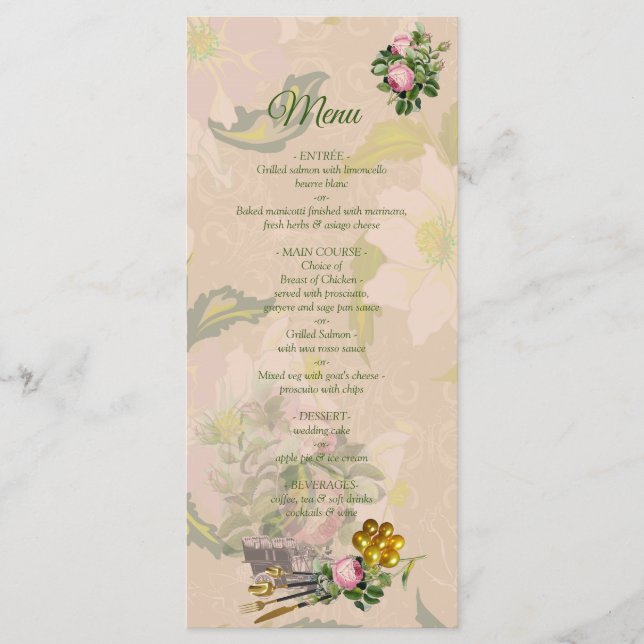 Victorian Bush Garden Menu Meny (Framsida)