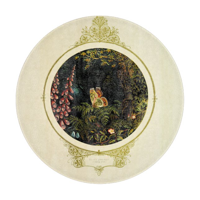 Victorian Butterfly Archive | Rund glass servering (Framsidan)