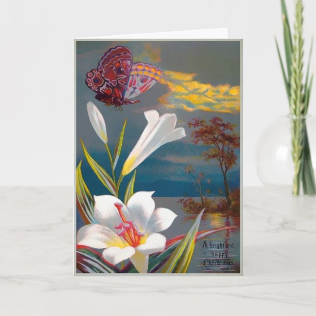 Victorian Butterfly-julkort Helgkort (Framsida)