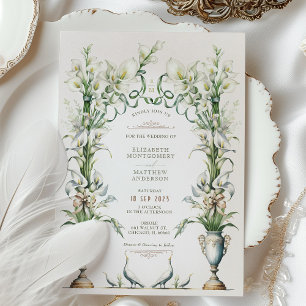 Victorian Calla Lily Elegance Wedding bjudande Inbjudningar
