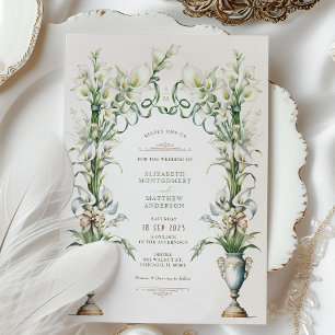 Victorian Calla Lily Elegance Wedding bjudande Inbjudningar