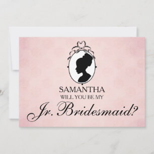 Victorian Cameo blir du min Jr Bridesmaid Inbjudningar