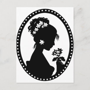 Victorian Cameo Silhouette Vykort