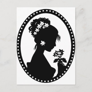 Victorian Cameo Silhouette Vykort
