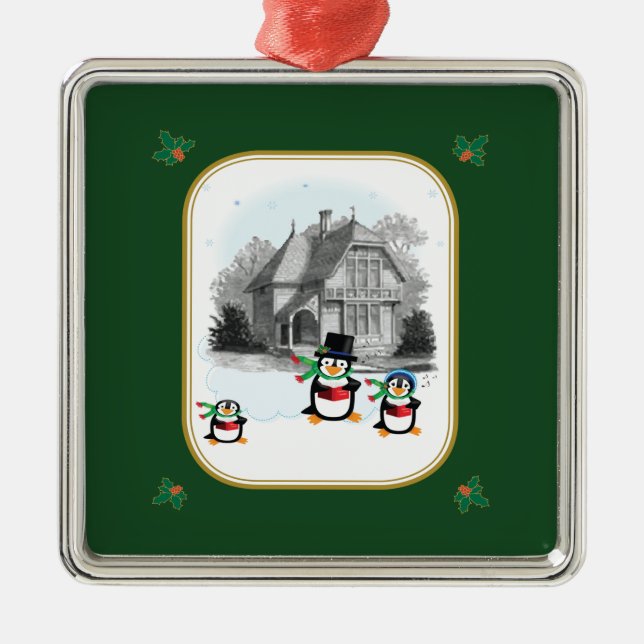 Victorian Caroling Penguins Ornament (Framsidan)