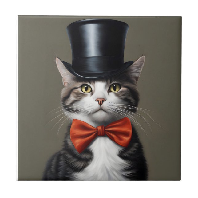 Victorian Cat Kakelplatta (Framsidan)