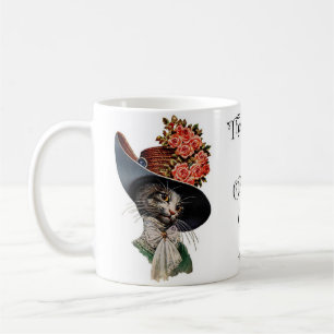 Victorian Cat med Hat Kaffemugg