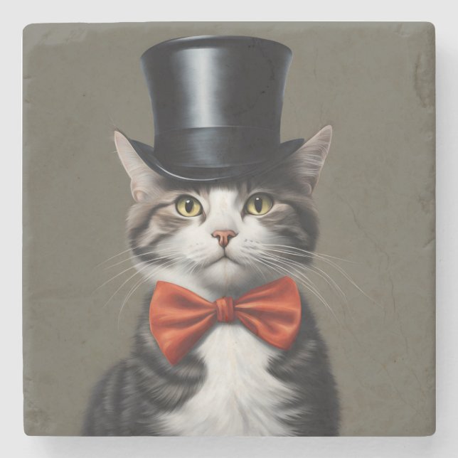 Victorian Cat Stenunderlägg (Framsidan)