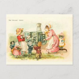 Victorian Cats Mjölk Maid Louis Wain Nursery Serie Vykort