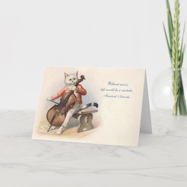 Victorian Cello-Pay Cat Kort (Framsida)