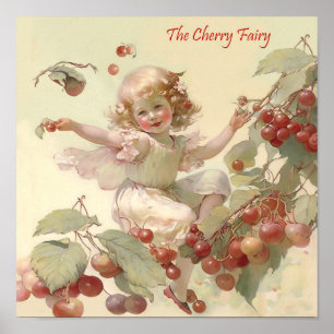 Victorian "Cherry Fairy" i Fruit Träd Poster