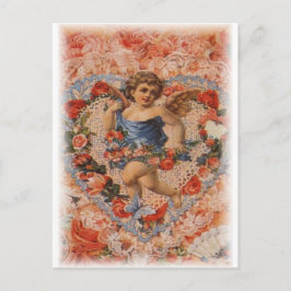 Victorian Cherub med Hearts och Snöre Vykort