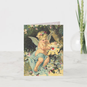 Victorian Cherub Note Cards Kort