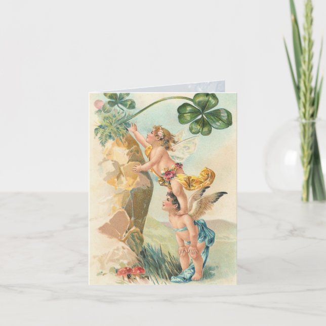 Victorian Cherub Note Cards Kort (Framsida)