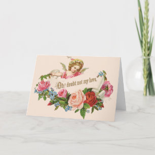 Victorian Cherub och Ro Valentine Helgkort