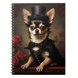Victorian Chihuahua Vintage Porträtt Anteckningsbok