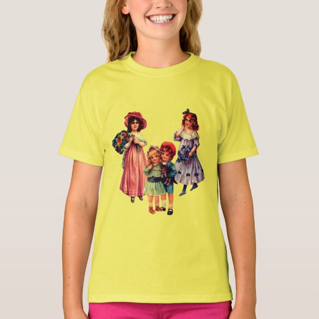 Victorian Children Art T Shirt (Framsida)