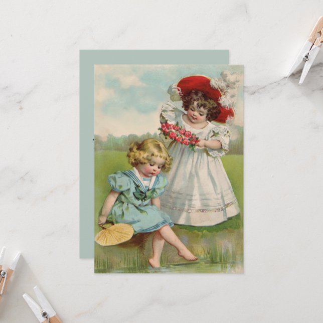 Victorian Children Inbjudningar (Fram/Back In Situ)