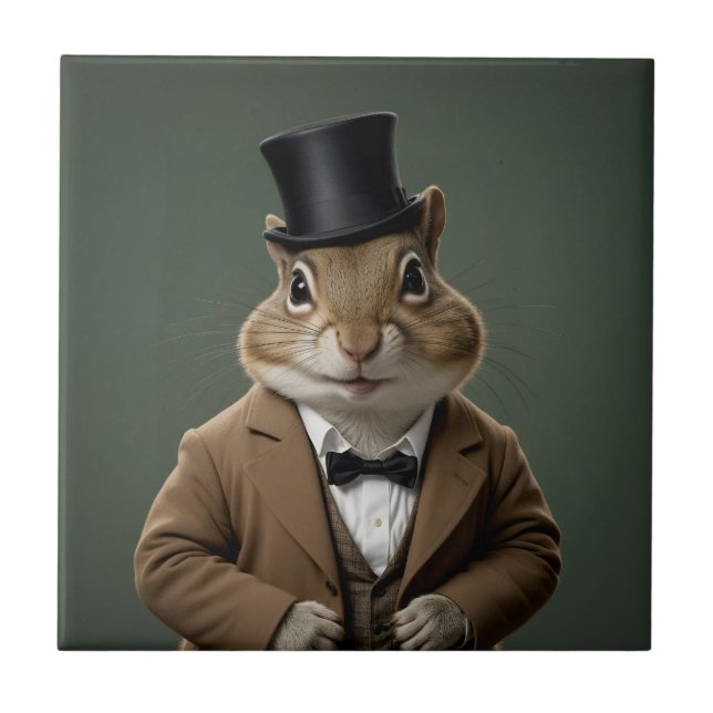 Victorian Chipmunk Kakelplatta (Framsidan)