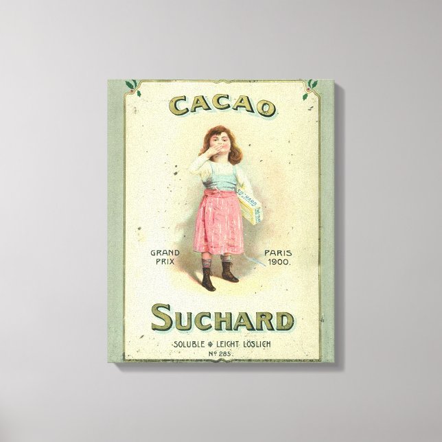 Victorian Chocolate Kiss Girl Sugar Canvastryck (Framsida)