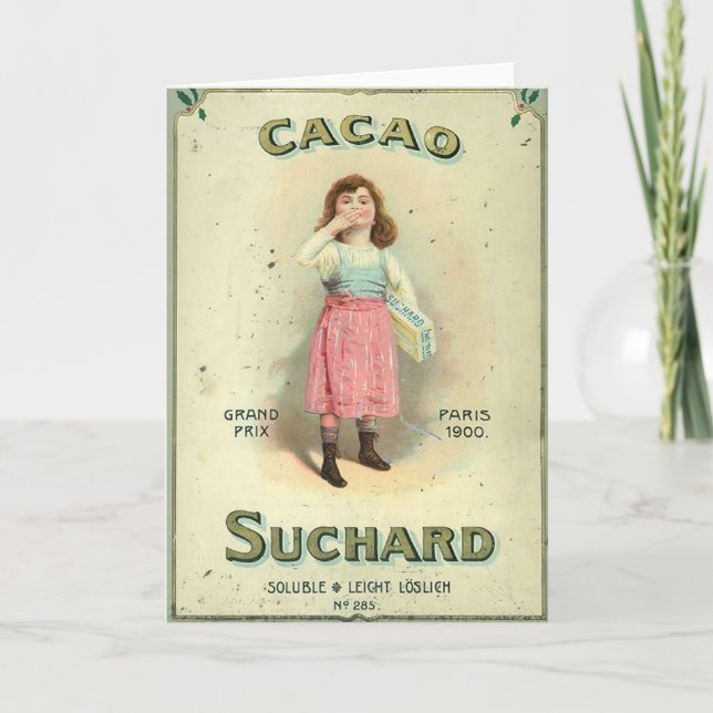 Victorian Chocolate Kiss Girl Sugar Kort (Framsida)