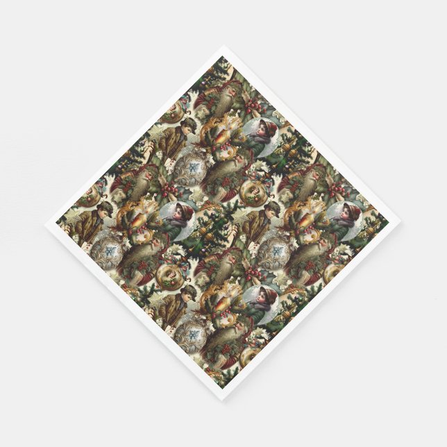 Victorian Christmas Elegance  Pappersservett (Hörn)