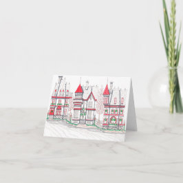 Victorian Christmas Greeting Card Tack Kort