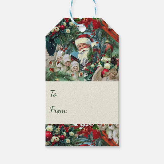 Victorian Christmas Portrait Presentetikett (Framsidan)